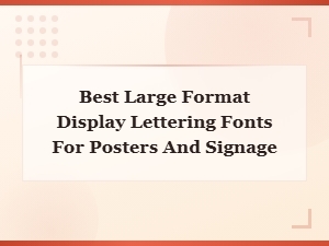 Best Bold Display Lettering Fonts for Large Format Posters and Signage